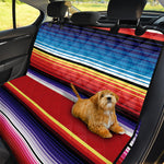 Tribal Serape Blanket Stripe Print Pet Car Back Seat Cover