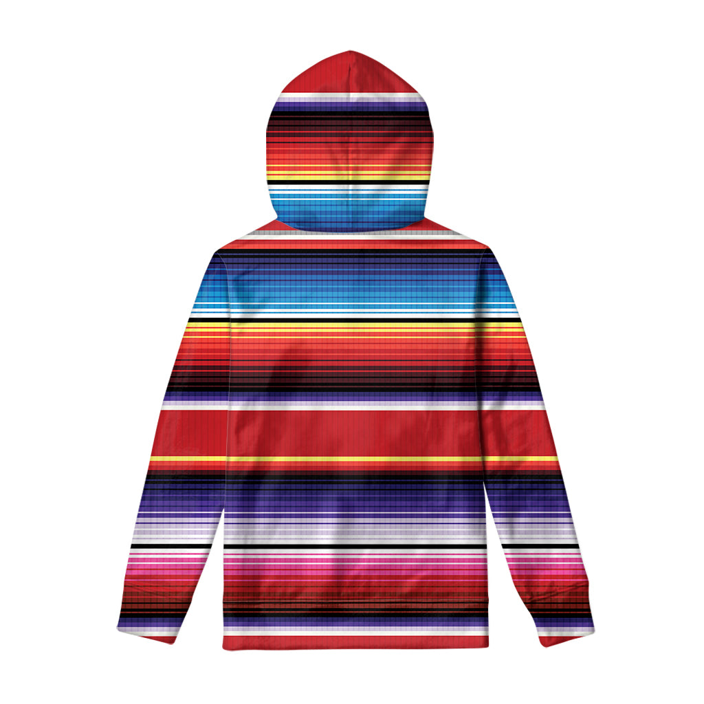 Tribal Serape Blanket Stripe Print Pullover Hoodie