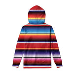 Tribal Serape Blanket Stripe Print Pullover Hoodie