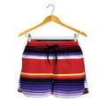 Tribal Serape Blanket Stripe Print Women's Shorts