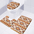 Tribal Southwestern Navajo Pattern Print 3 Piece Bath Mat Set
