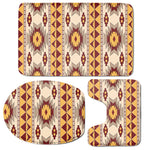 Tribal Southwestern Navajo Pattern Print 3 Piece Bath Mat Set