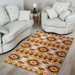 Tribal Southwestern Navajo Pattern Print Area Rug