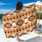 Tribal Southwestern Navajo Pattern Print Beach Sarong Wrap