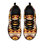 Tribal Southwestern Navajo Pattern Print Black Sneakers