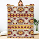 Tribal Southwestern Navajo Pattern Print Blanket