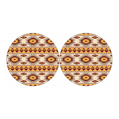 Tribal Southwestern Navajo Pattern Print Car Coasters