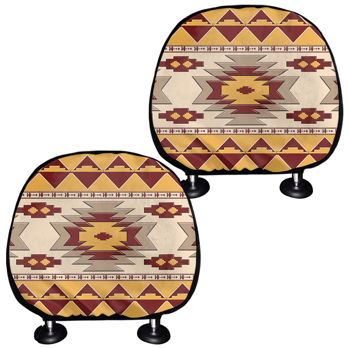 Tribal Southwestern Navajo Pattern Print Car Headrest Covers