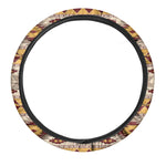 Tribal Southwestern Navajo Pattern Print Car Steering Wheel Cover