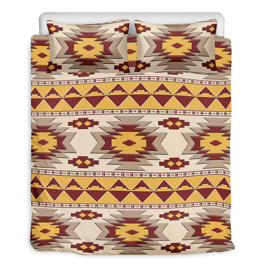 Tribal Southwestern Navajo Pattern Print Duvet Cover Bedding Set