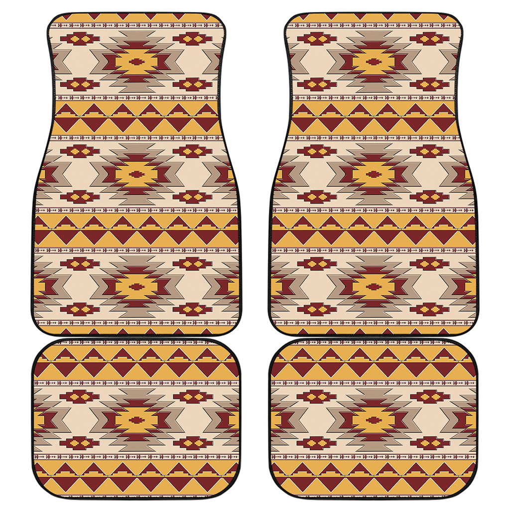 Tribal Southwestern Navajo Pattern Print Front and Back Car Floor Mats