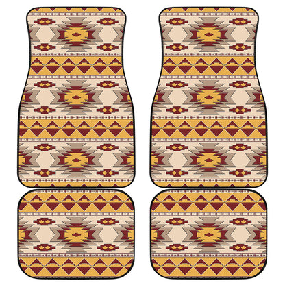 Tribal Southwestern Navajo Pattern Print Front and Back Car Floor Mats