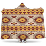 Tribal Southwestern Navajo Pattern Print Hooded Blanket