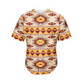 Tribal Southwestern Navajo Pattern Print Men's Baseball Jersey
