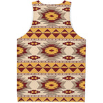 Tribal Southwestern Navajo Pattern Print Men's Tank Top