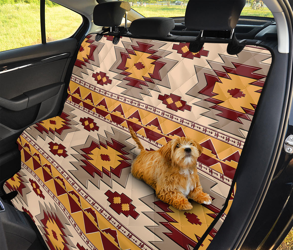 Tribal Southwestern Navajo Pattern Print Pet Car Back Seat Cover