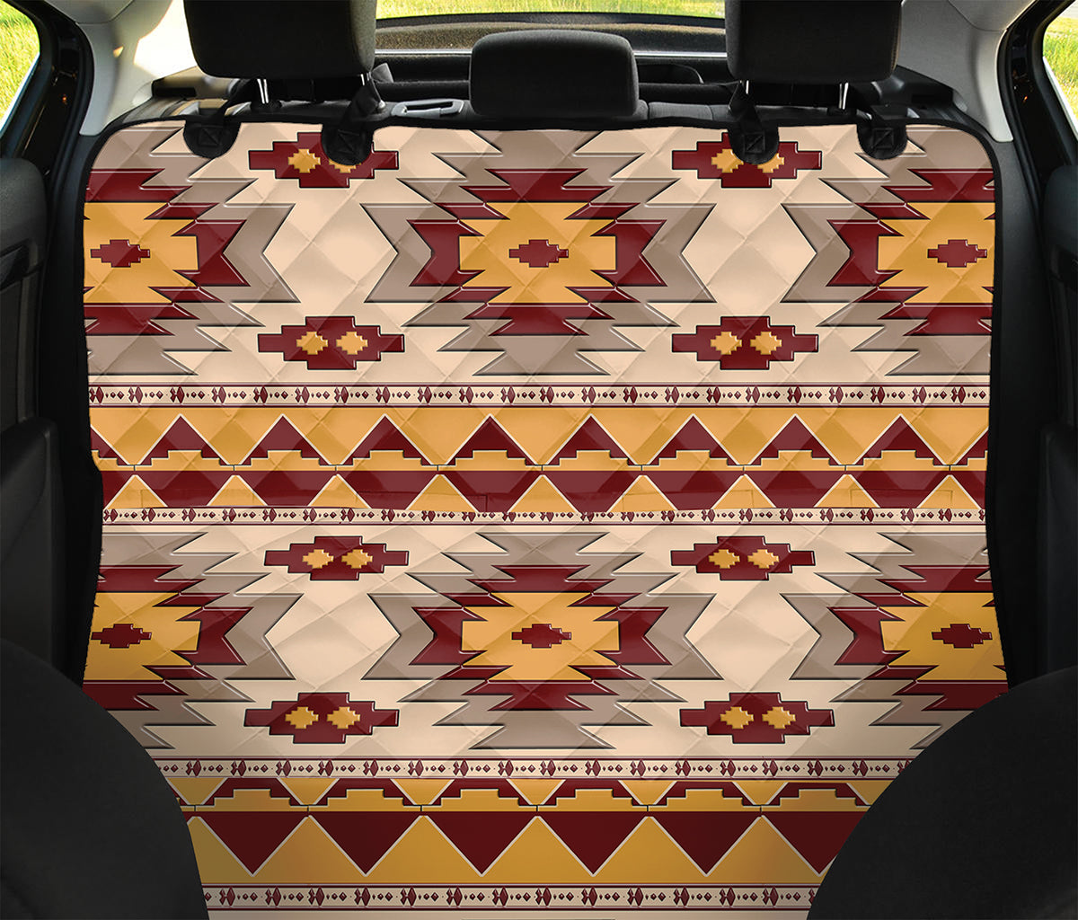 Tribal Southwestern Navajo Pattern Print Pet Car Back Seat Cover