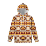 Tribal Southwestern Navajo Pattern Print Pullover Hoodie