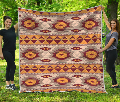 Tribal Southwestern Navajo Pattern Print Quilt
