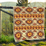 Tribal Southwestern Navajo Pattern Print Quilt