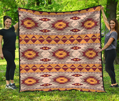 Tribal Southwestern Navajo Pattern Print Quilt