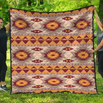Tribal Southwestern Navajo Pattern Print Quilt