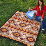 Tribal Southwestern Navajo Pattern Print Quilt