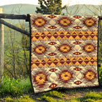 Tribal Southwestern Navajo Pattern Print Quilt