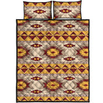 Tribal Southwestern Navajo Pattern Print Quilt Bed Set