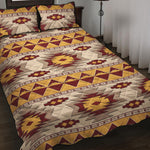 Tribal Southwestern Navajo Pattern Print Quilt Bed Set