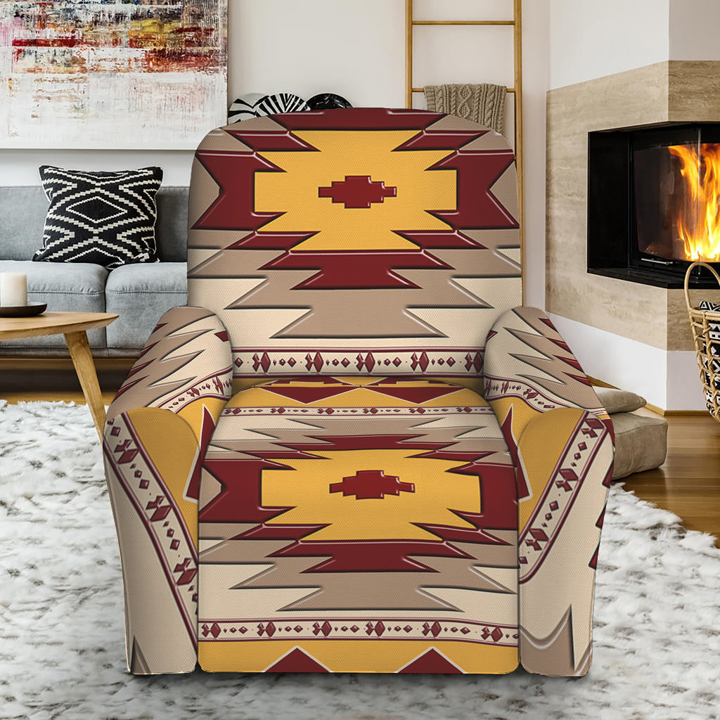 Tribal Southwestern Navajo Pattern Print Recliner Slipcover