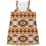 Tribal Southwestern Navajo Pattern Print Women's Racerback Tank Top