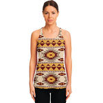 Tribal Southwestern Navajo Pattern Print Women's Racerback Tank Top