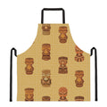 Tribal Tiki Mask Pattern Print Apron