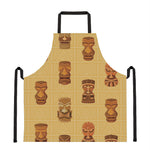 Tribal Tiki Mask Pattern Print Apron