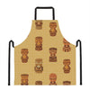 Tribal Tiki Mask Pattern Print Apron