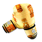 Tribal Tiki Mask Pattern Print Boxing Gloves