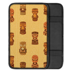 Tribal Tiki Mask Pattern Print Car Center Console Cover