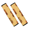 Tribal Tiki Mask Pattern Print Car Seat Belt Covers