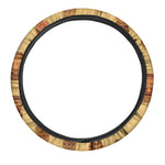 Tribal Tiki Mask Pattern Print Car Steering Wheel Cover