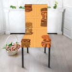 Tribal Tiki Mask Pattern Print Dining Chair Slipcover
