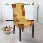 Tribal Tiki Mask Pattern Print Dining Chair Slipcover