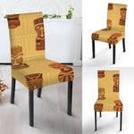 Tribal Tiki Mask Pattern Print Dining Chair Slipcover