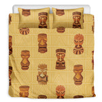 Tribal Tiki Mask Pattern Print Duvet Cover Bedding Set