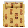 Tribal Tiki Mask Pattern Print Duvet Cover Bedding Set