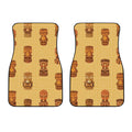 Tribal Tiki Mask Pattern Print Front Car Floor Mats