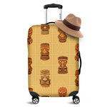 Tribal Tiki Mask Pattern Print Luggage Cover