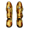 Tribal Tiki Mask Pattern Print Muay Thai Shin Guards