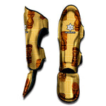 Tribal Tiki Mask Pattern Print Muay Thai Shin Guard