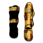 Tribal Tiki Mask Pattern Print Muay Thai Shin Guard